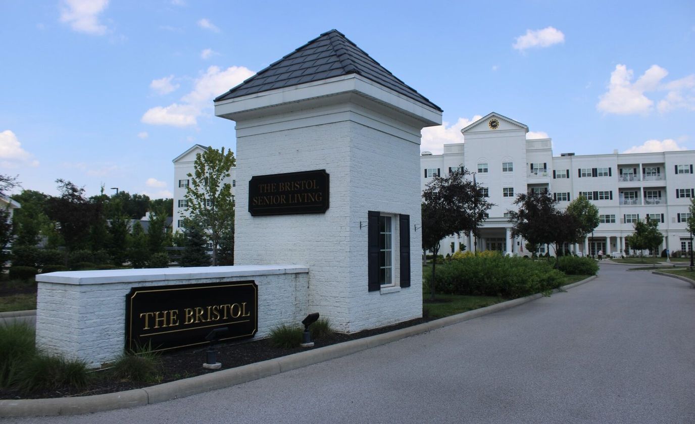 Entrance sign for The Bristol Senior Living facility