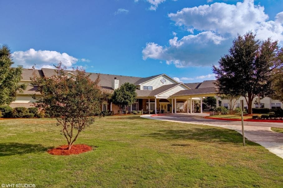 Exterior view of the Waterford facility with landscaping