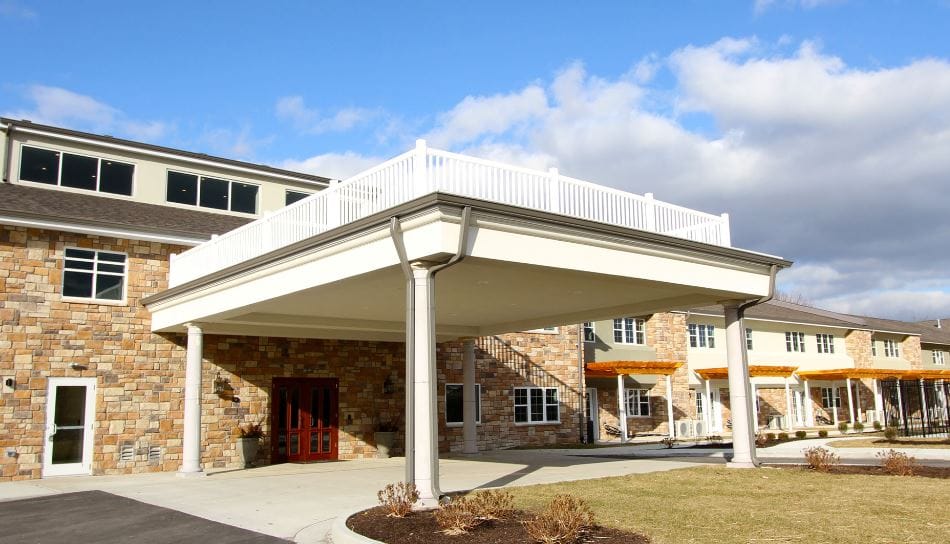 Exterior view of Sycamore Reserve with covered entrance