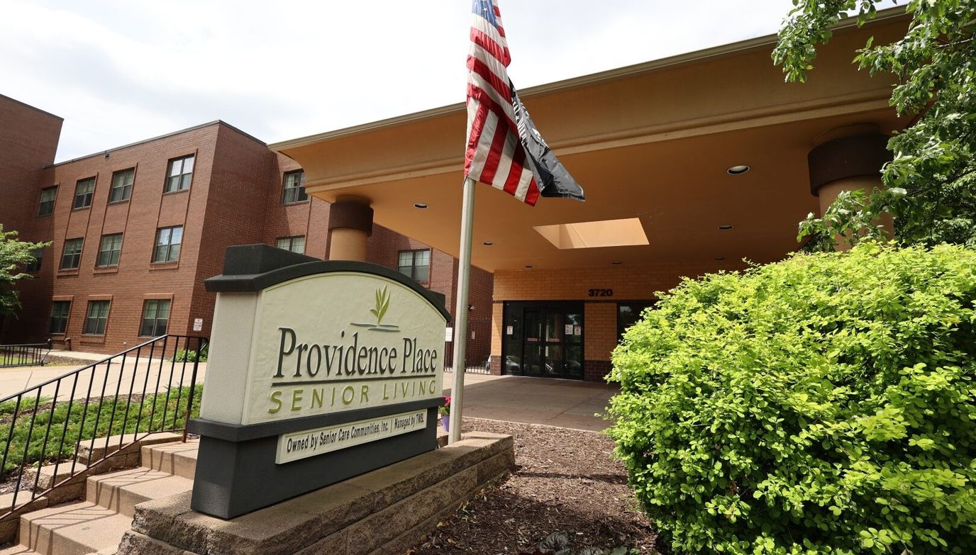 Exterior view of Providence Place Senior Living entrance