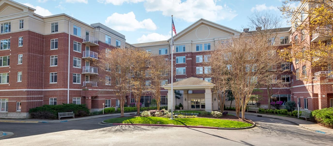 Exterior view of Brookdale North Raleigh facility