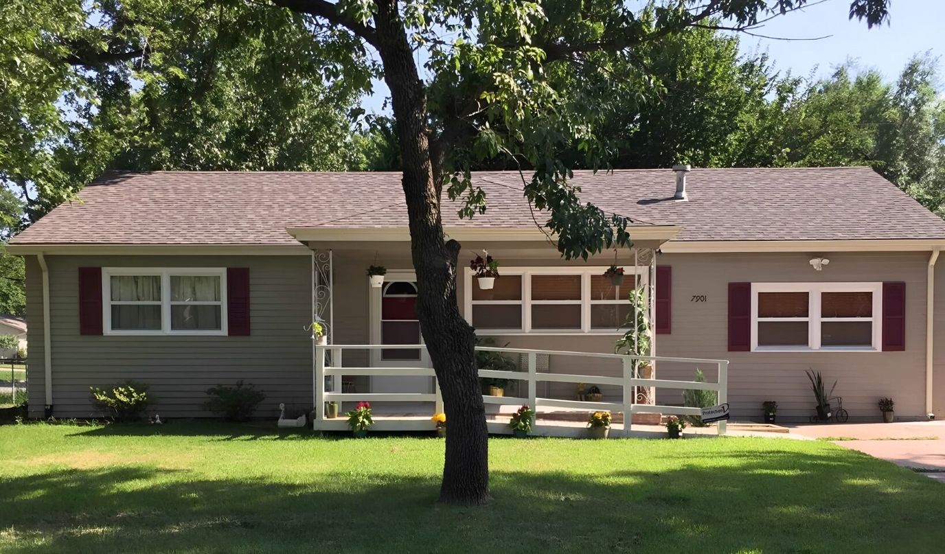 Exterior view of a charming assisted living home