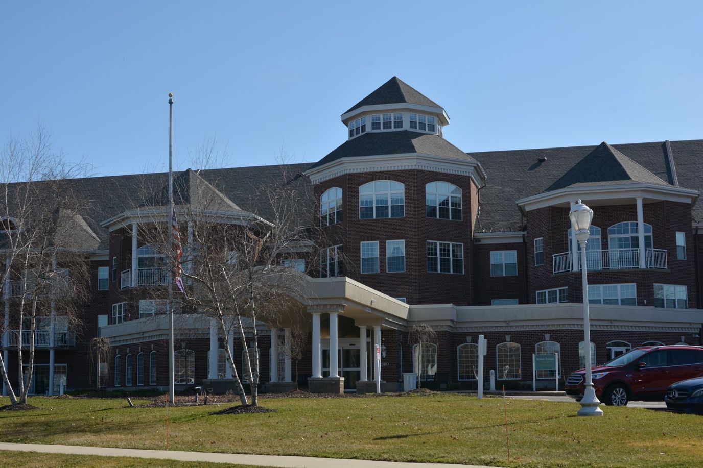 Exterior view of a senior living facility