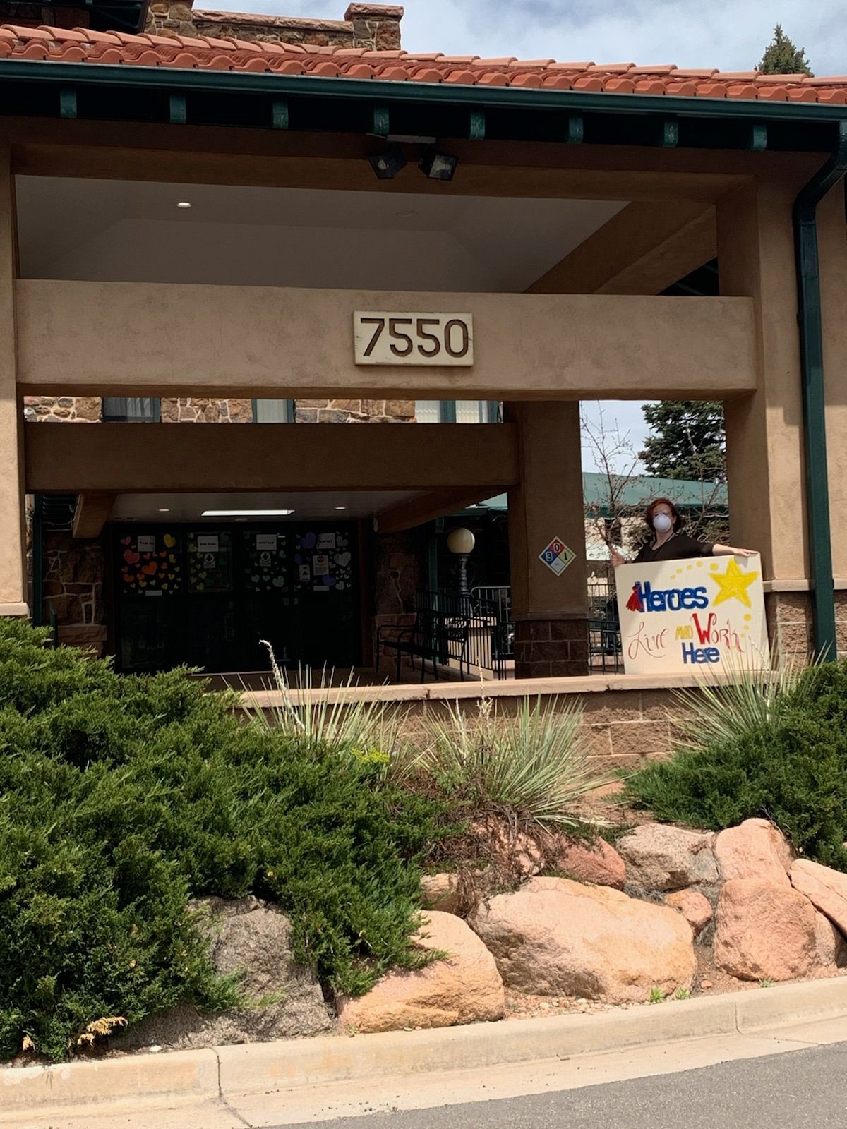 Exterior view of the Mt St Francis Nursing Center entrance