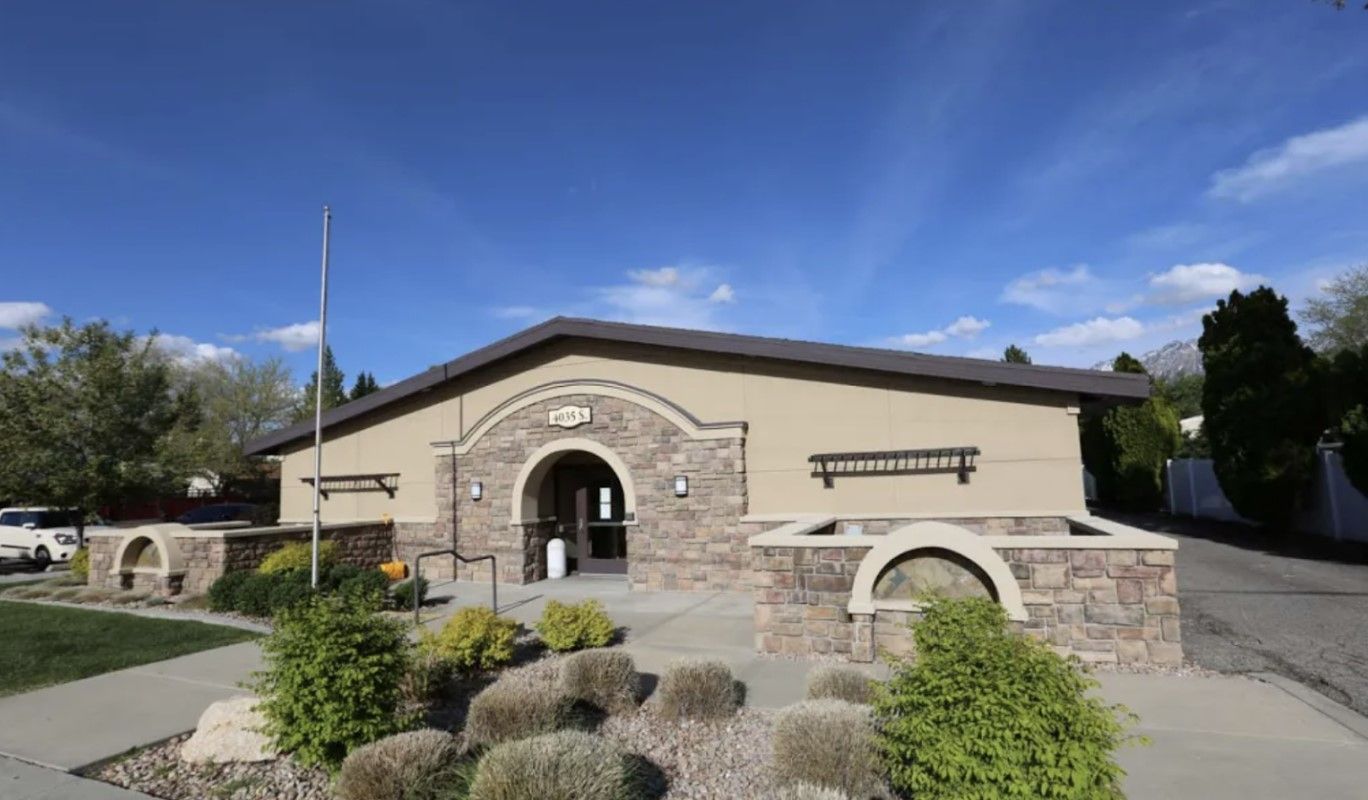 Exterior view of a nursing home facility