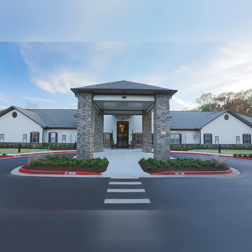 Front entrance of The Manor Senior Living Community