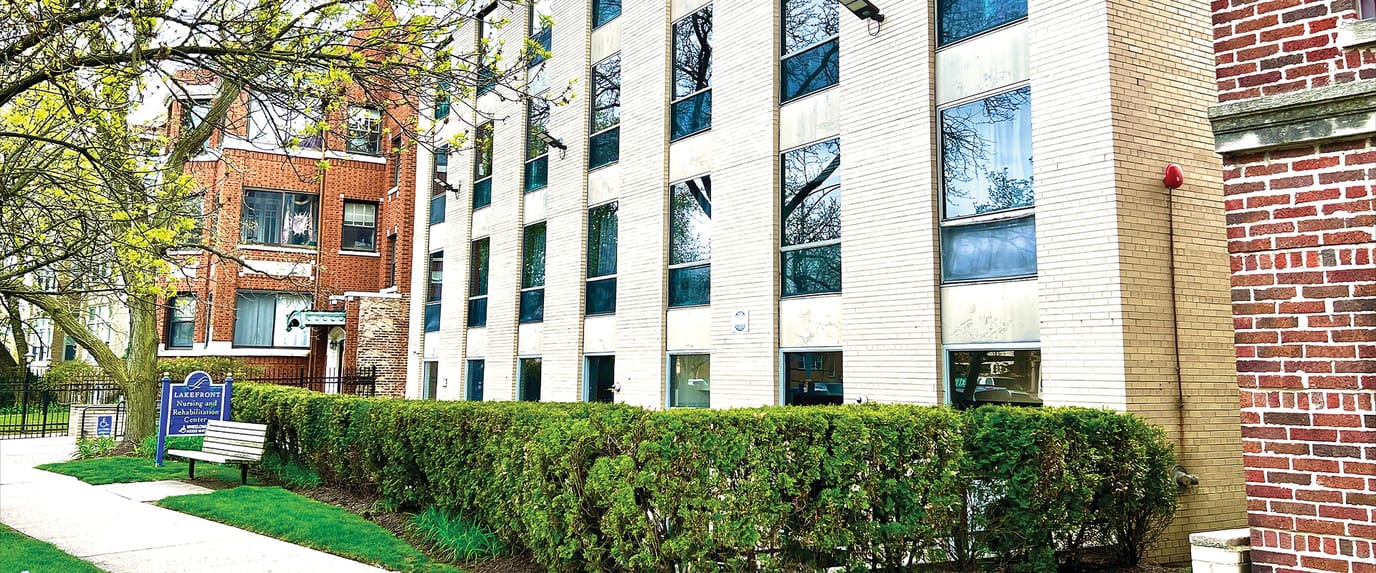 Exterior view of Lakefront Nursing & Rehabilitation building