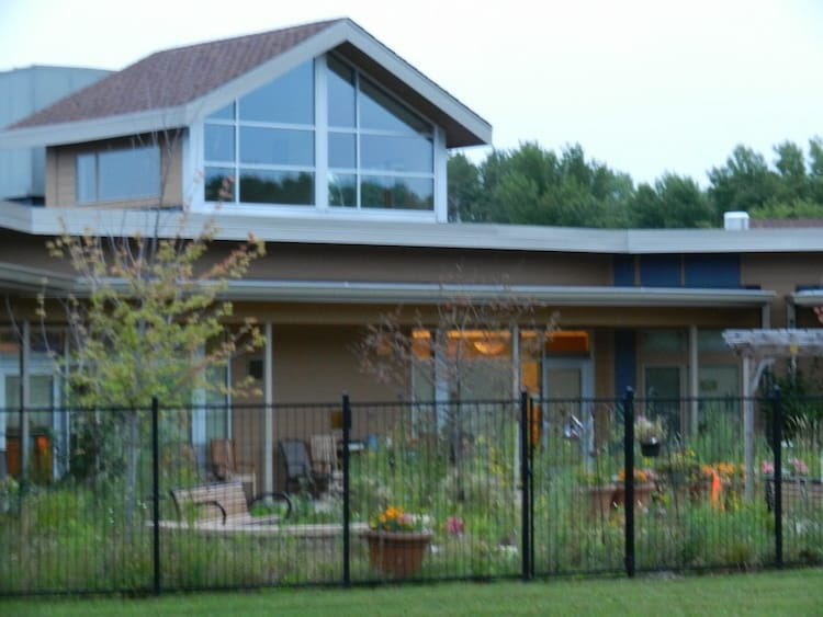 Exterior view of the nursing home building