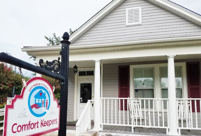 Comfort Keepers facility sign in front of the building