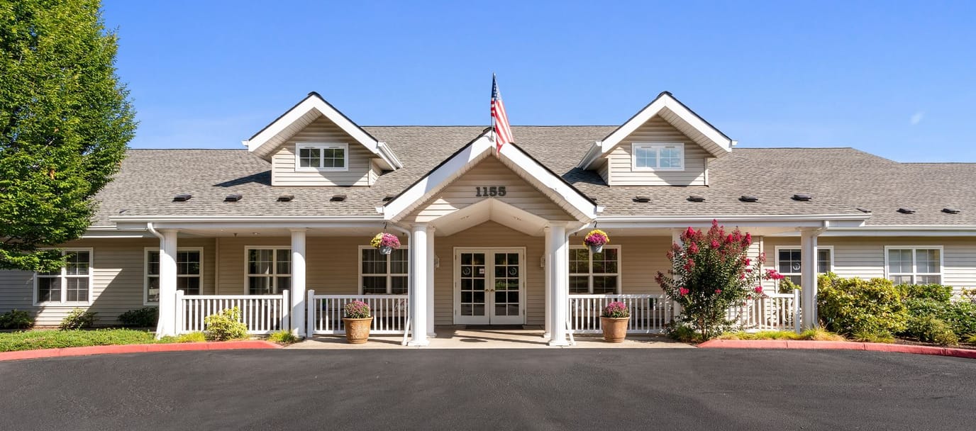 Exterior view of the Trustwell Living facility entrance