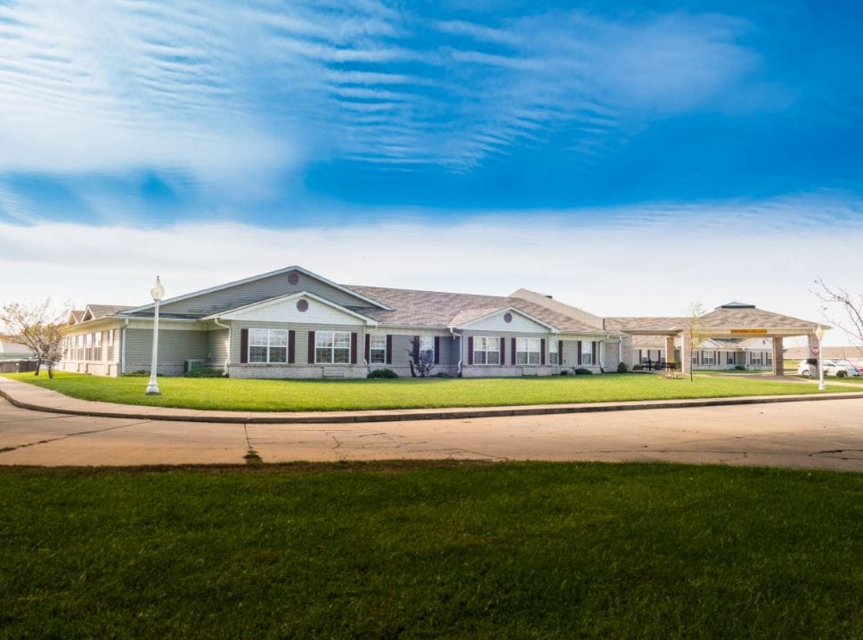 Exterior view of the Ridgeview Assisted Living facility