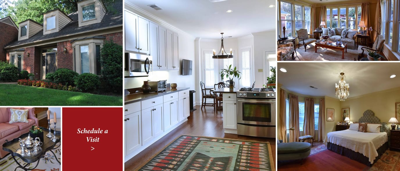 Beautifully furnished common area and outdoor space.