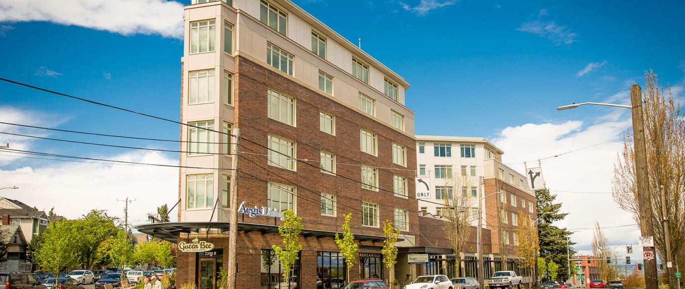 Exterior view of a senior living facility
