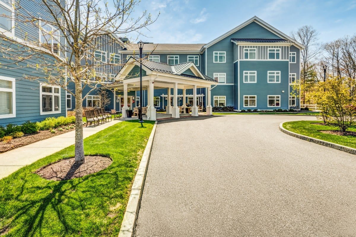 Exterior view of the assisted living facility entrance