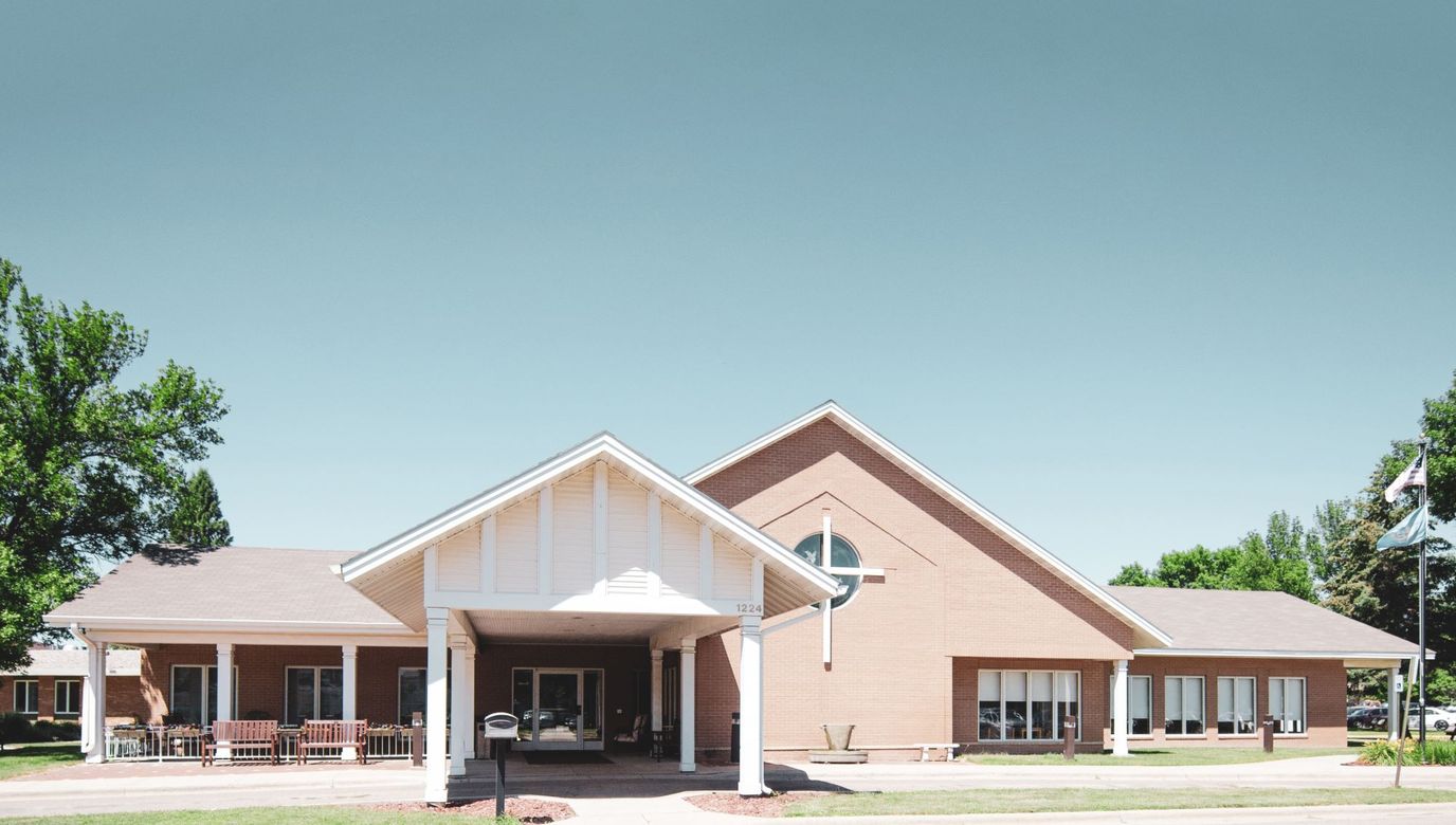 Front exterior of a senior living facility