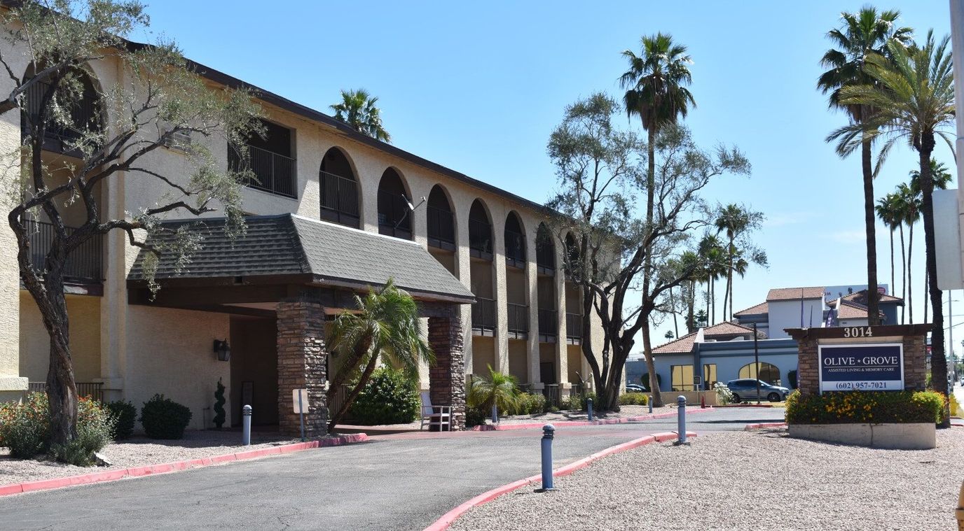 Exterior view of Olive Grove Assisted Living facility