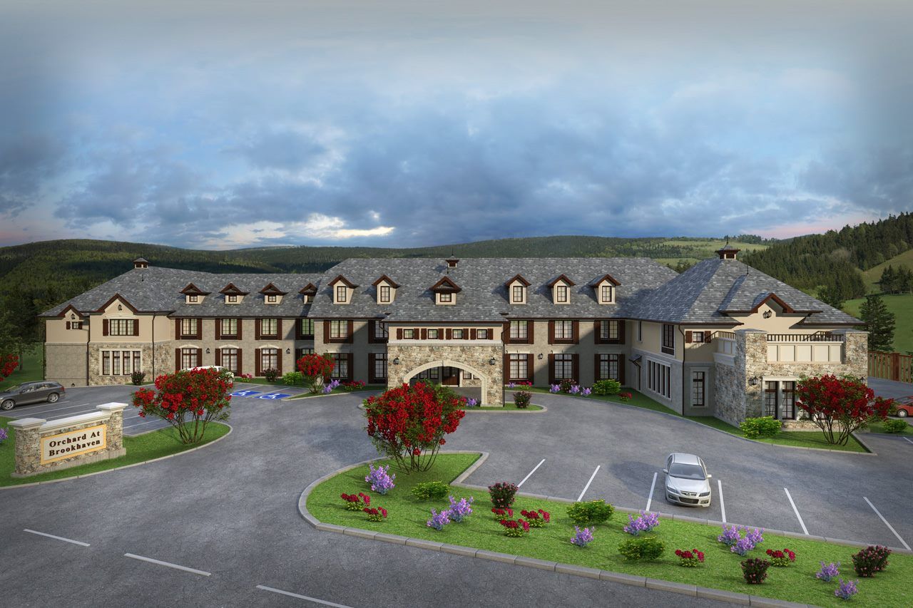 Exterior view of Orchard at Brookhaven nursing home