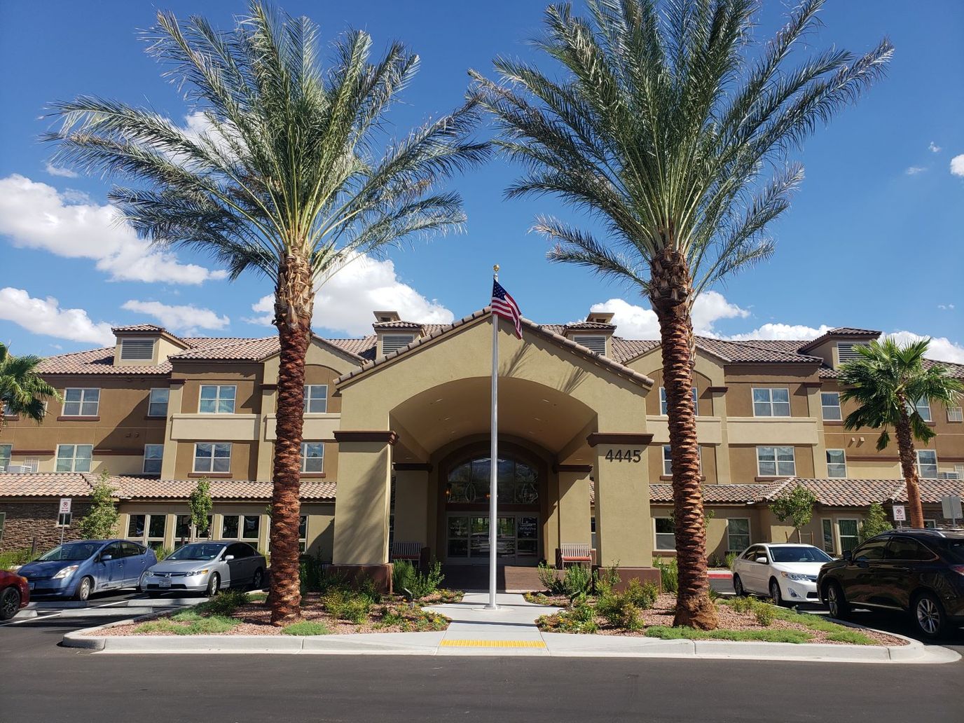 Entrance view of Red Rock Pointe Retirement Community