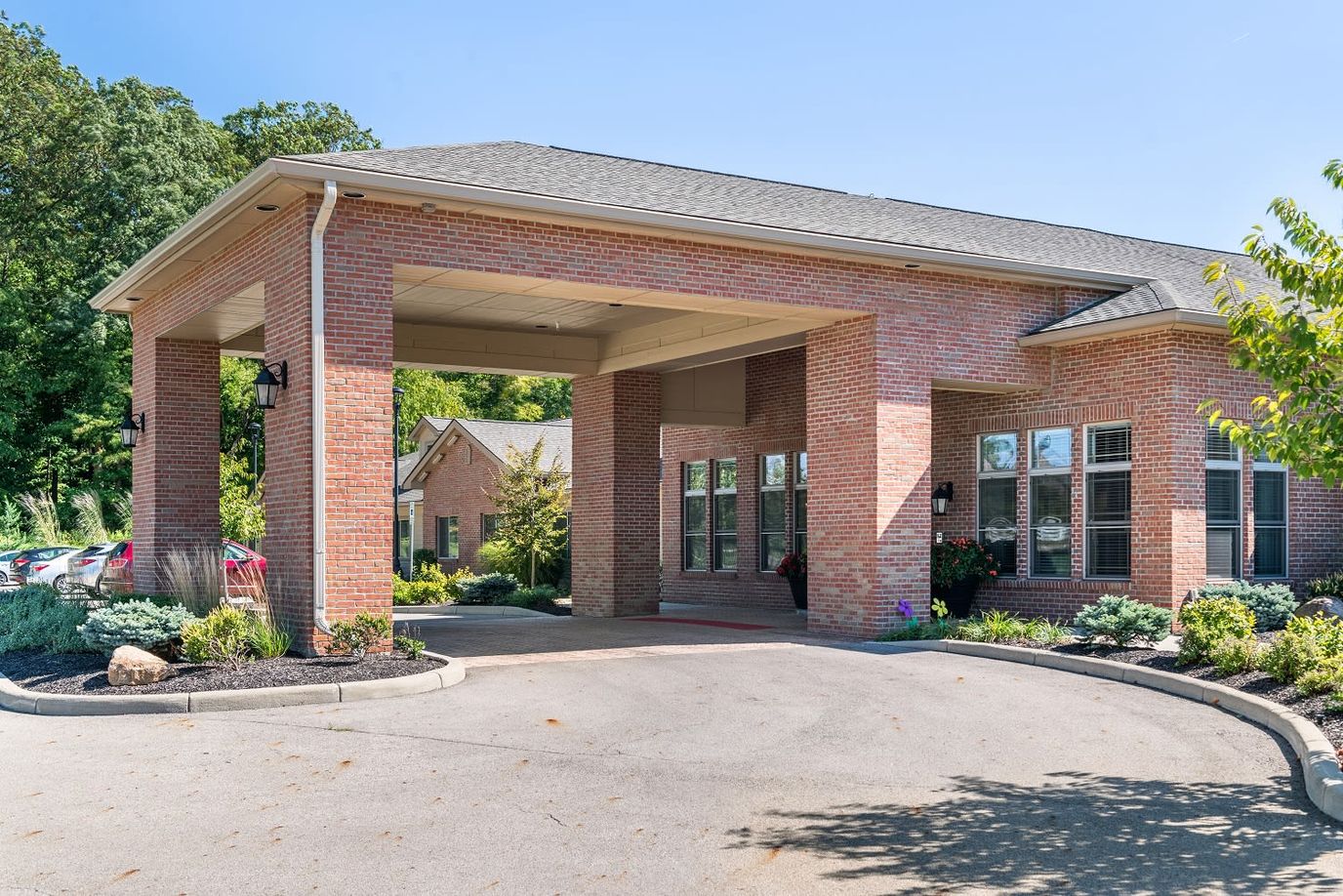 Exterior view of Sage Park Assisted Living entrance