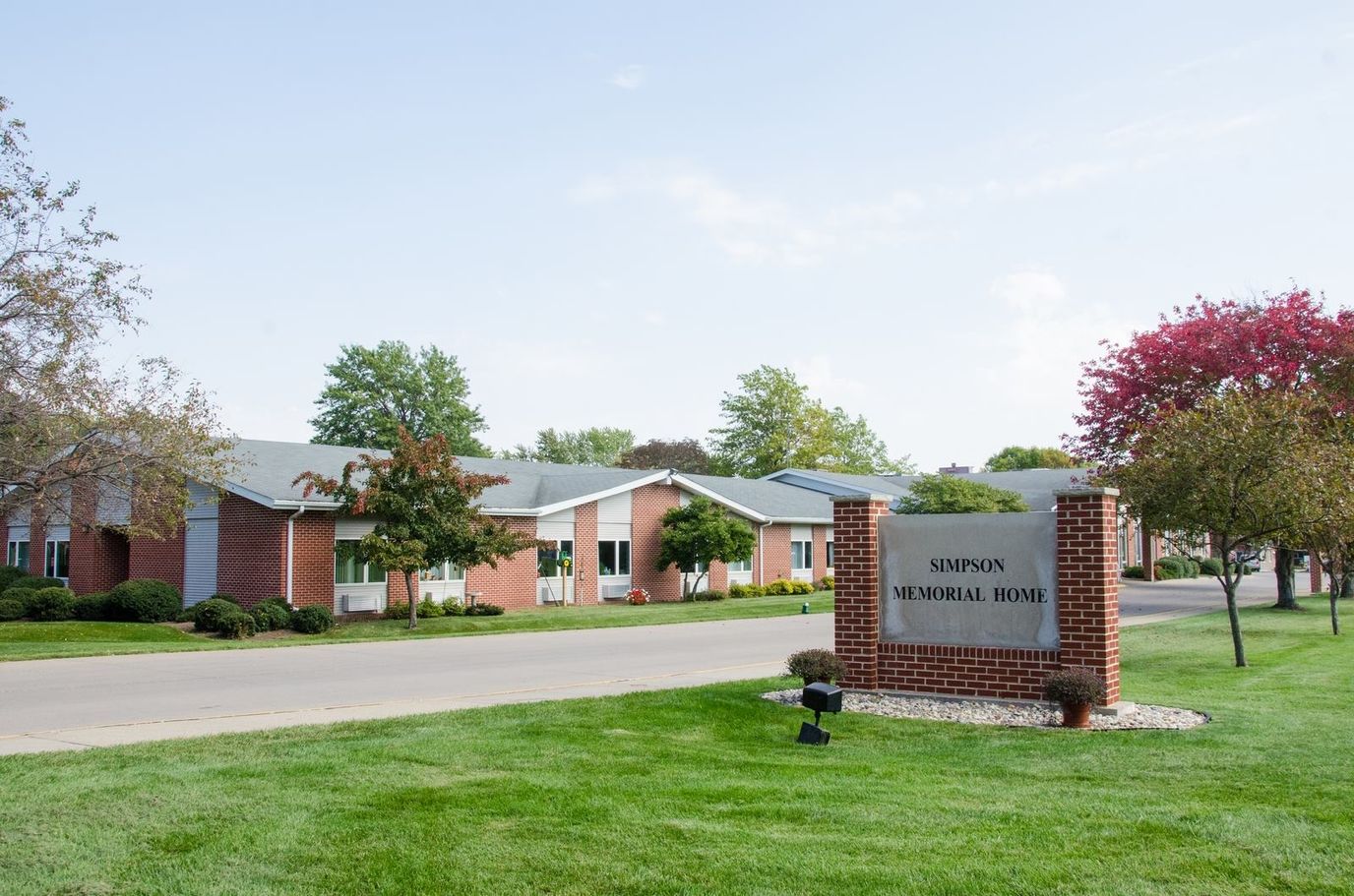 Exterior view of Simpson Memorial Home entrance