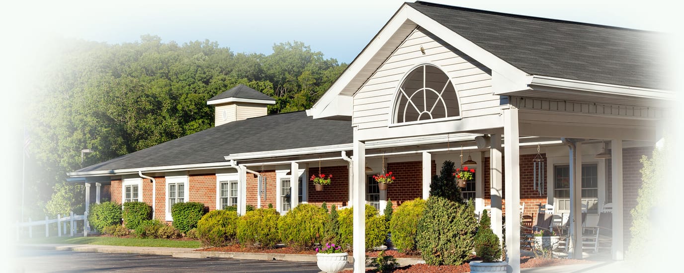 Exterior view of a modern assisted living facility