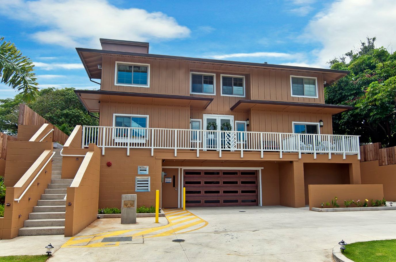 Exterior view of a senior living facility building
