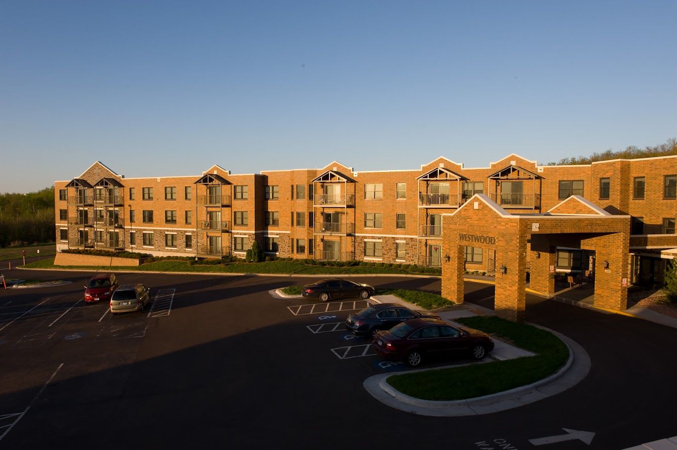 Exterior view of the assisted living facility building