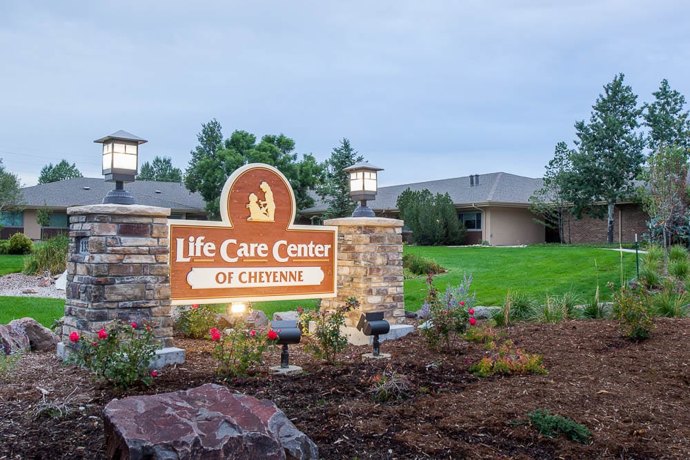 Exterior sign of Life Care Center of Cheyenne