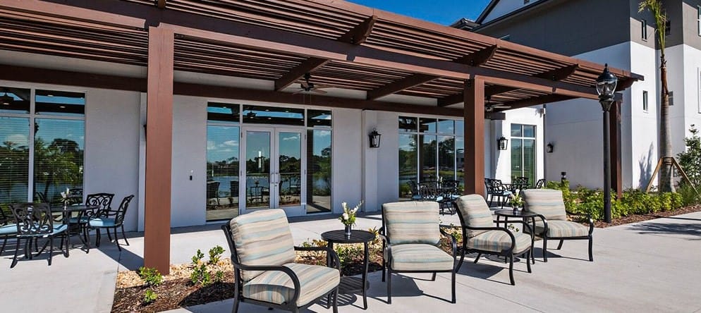 Outdoor seating area at Watercrest St. Lucie West