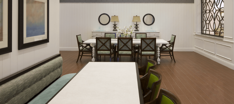 Modern dining room with elegant decor