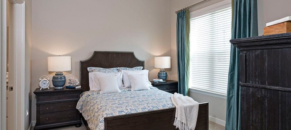 Cozy private resident bedroom with natural light