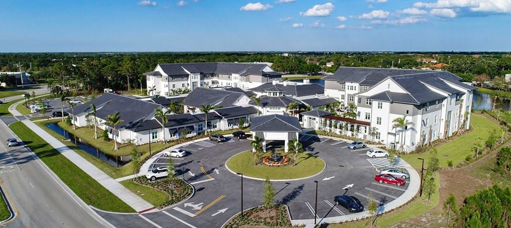 Aerial view of Watercrest St. Lucie West facility