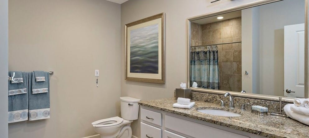 Well-designed bathroom interior with modern fixtures