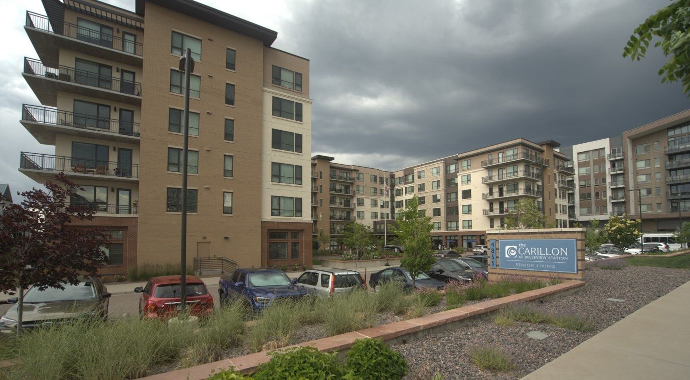Exterior view of The Carillon at Belleview Station building