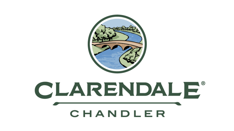 Clarendale of Chandler, assisted living in Chandler, AZ — Logo of Clarendale of Chandler with scenic design