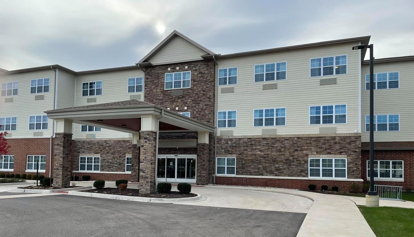 Exterior view of Prairie Pointe Assisted Living building