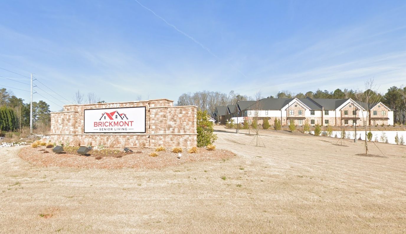 Facility entrance sign with Brickmont branding