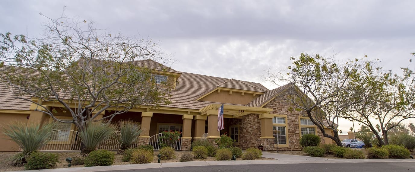 Front exterior of a senior living facility