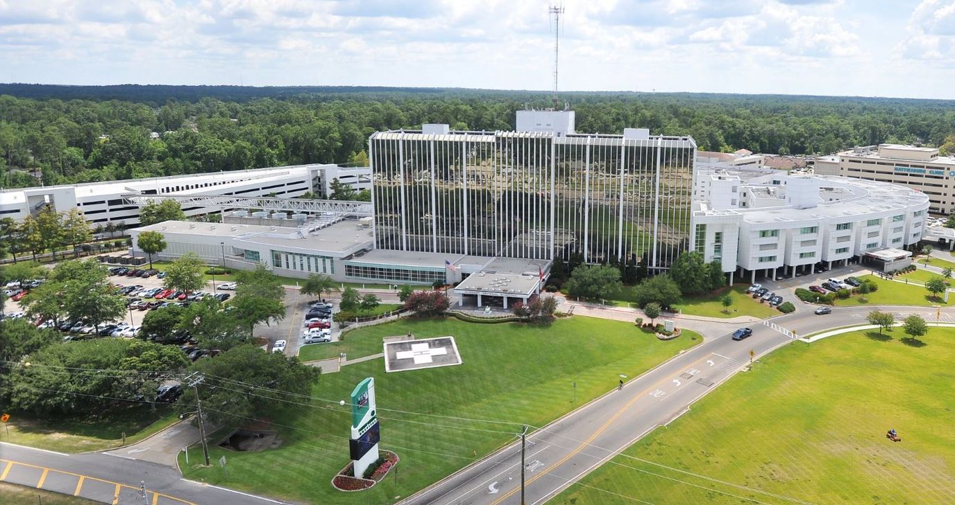 Aerial view of Forrest General Hospital Skilled Nursing Unit