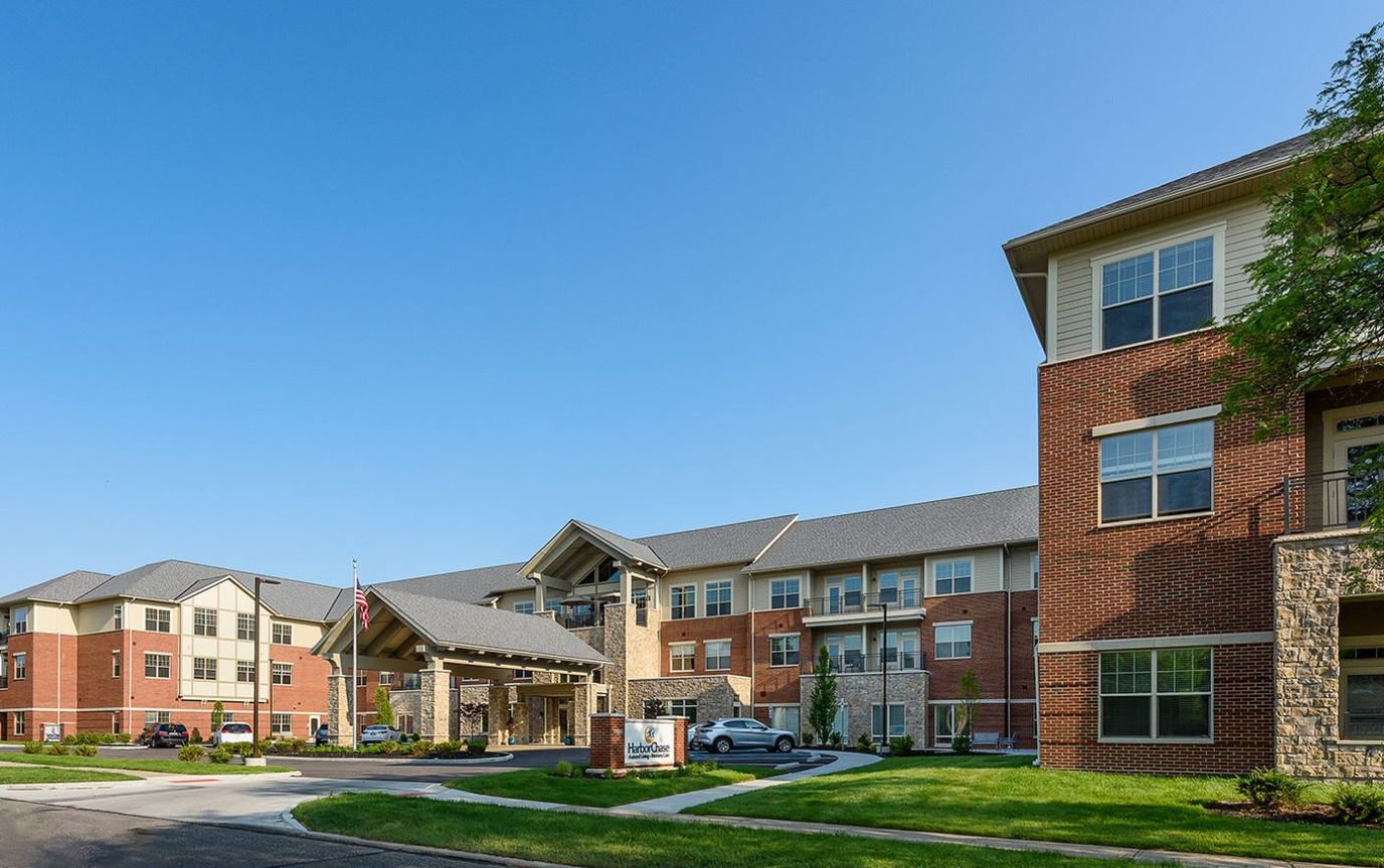 Exterior view of HarborChase building and entrance