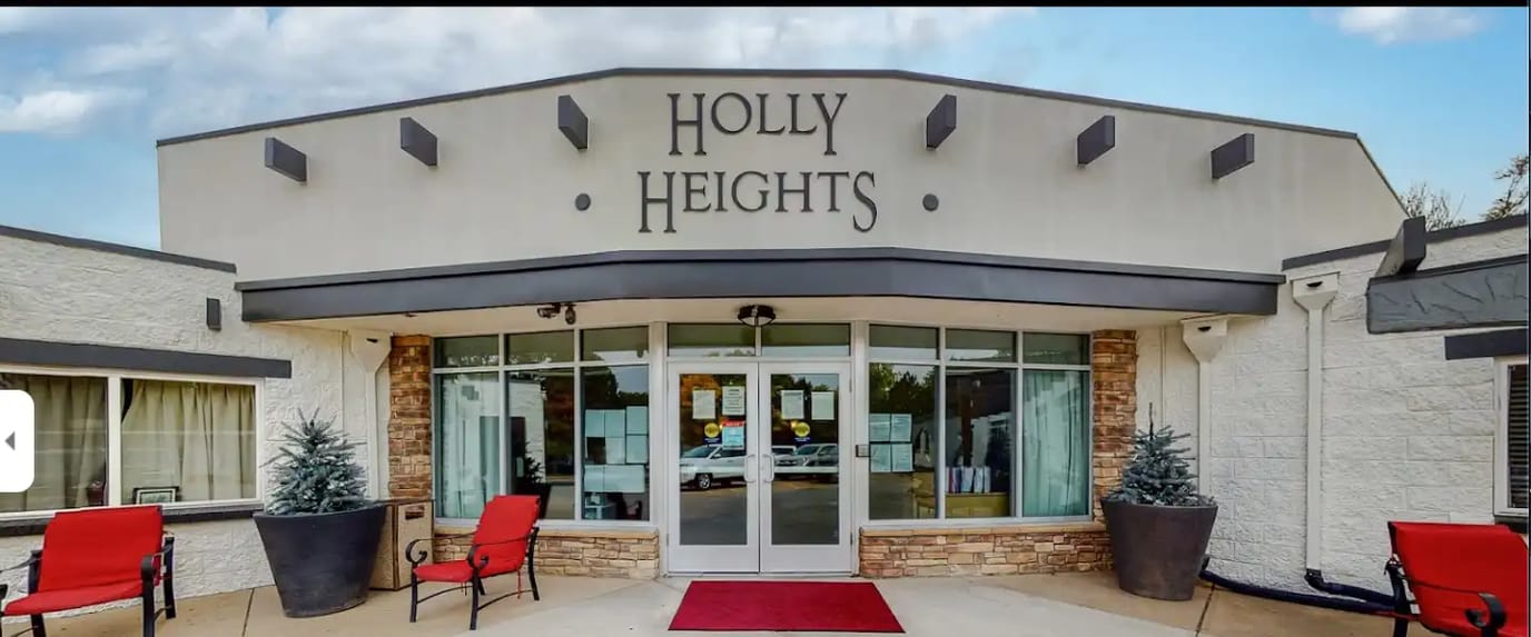 Entrance of Holly Heights Nursing Care Center