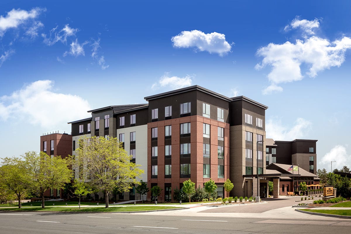 Exterior view of Hyland Hills assisted living facility