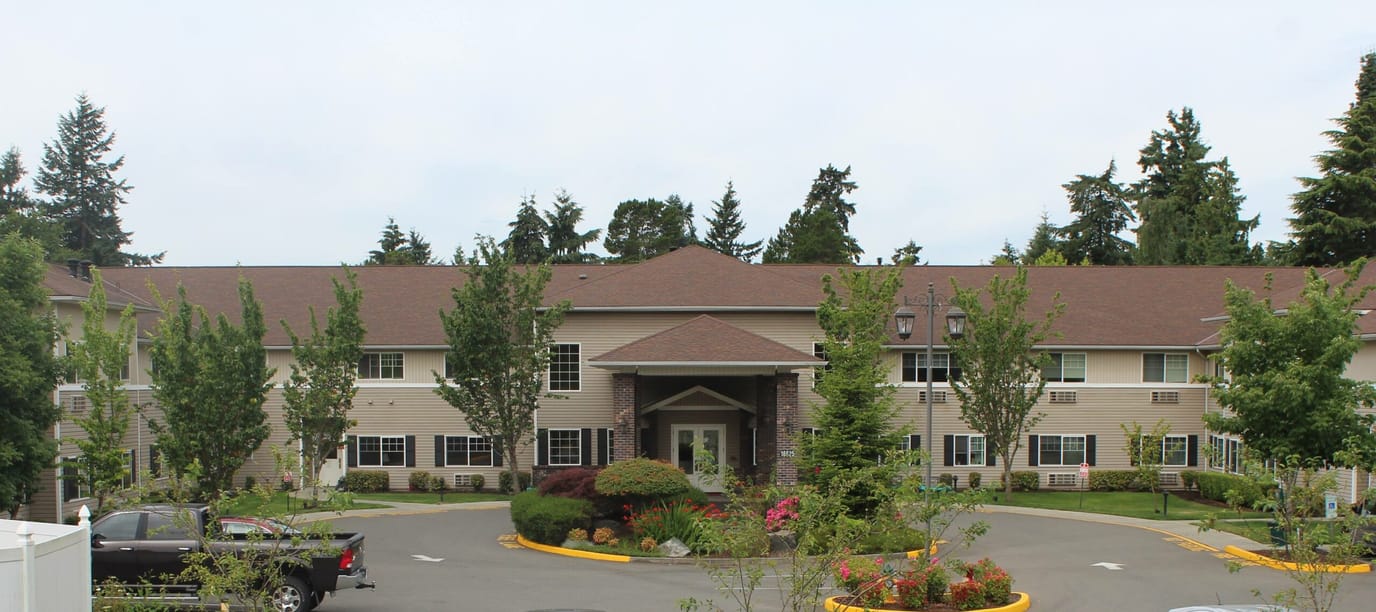 Exterior view of Normandy Park Senior Living facility