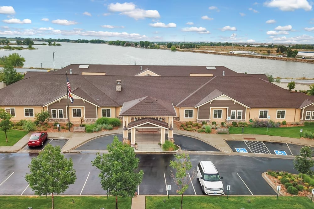 Aerial view of the Seven Lakes Memory Care facility