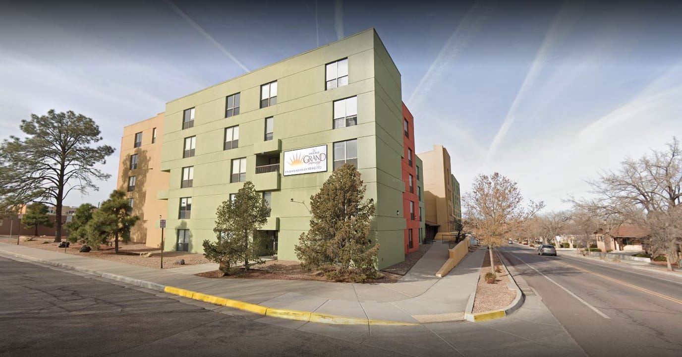 Exterior view of The Albuquerque Grand Senior Living facility