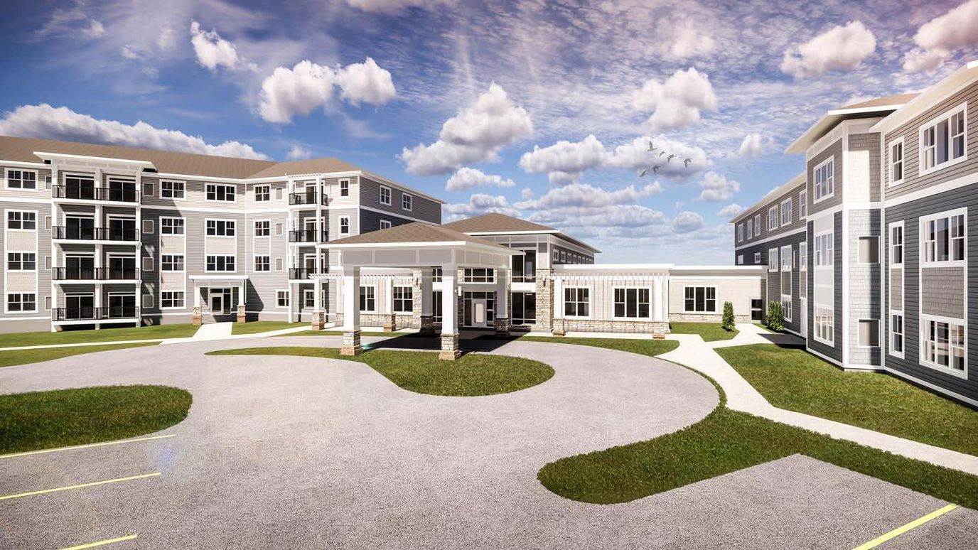 Exterior view of The Brant Senior Living facility