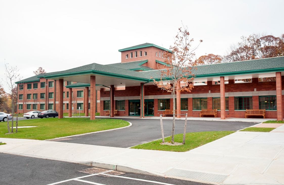 Exterior view of a senior living facility