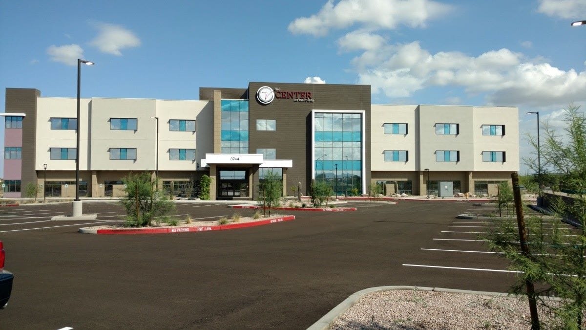 Exterior view of The Center at Val Vista facility
