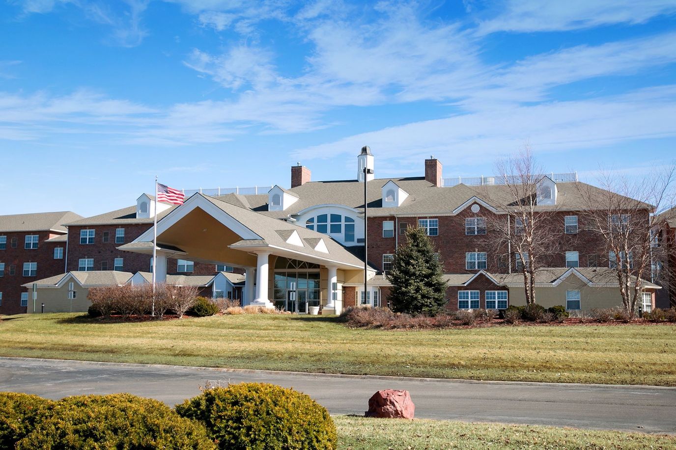 Exterior view of Walnut Grove Retirement Community building