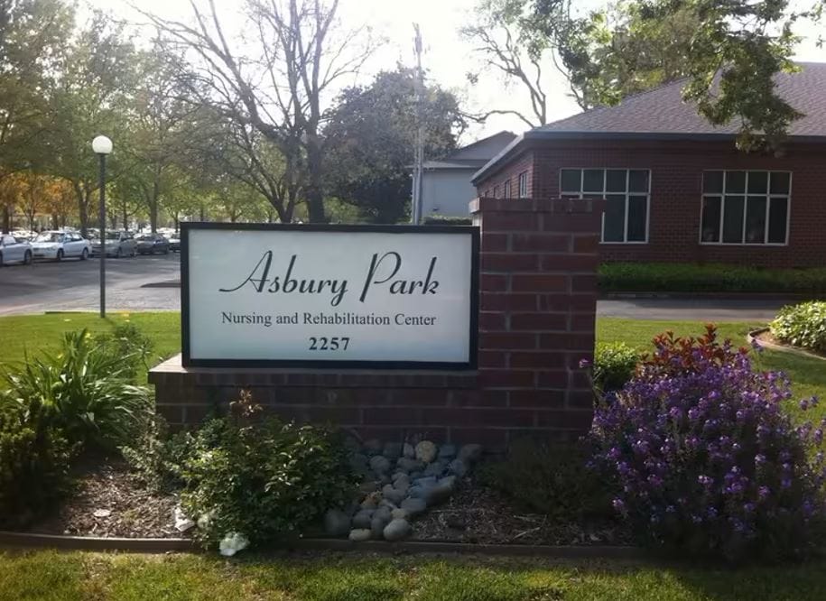 Exterior sign of Asbury Park Nursing and Rehabilitation Center